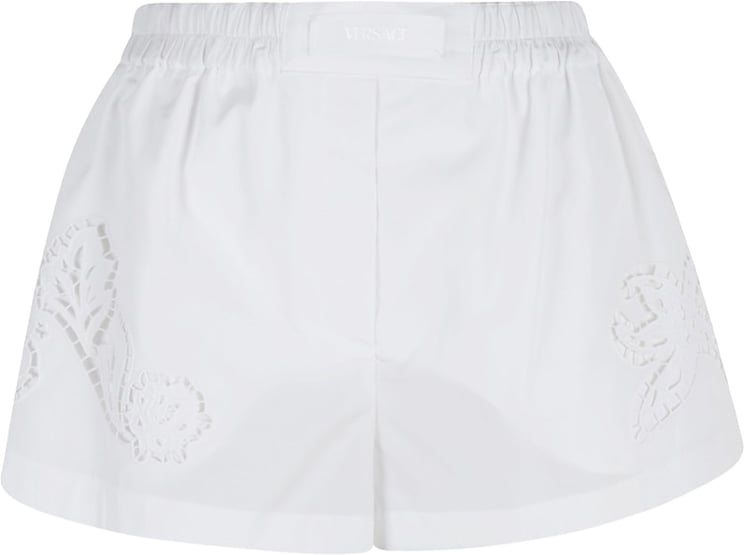Versace Relaxed-Fit Shorts With Floral Embroidery