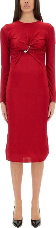 Versace "Safety Pin" Midi Dress