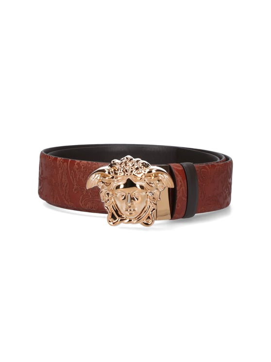 Versace "Medusa" Reversible Belt – Brown