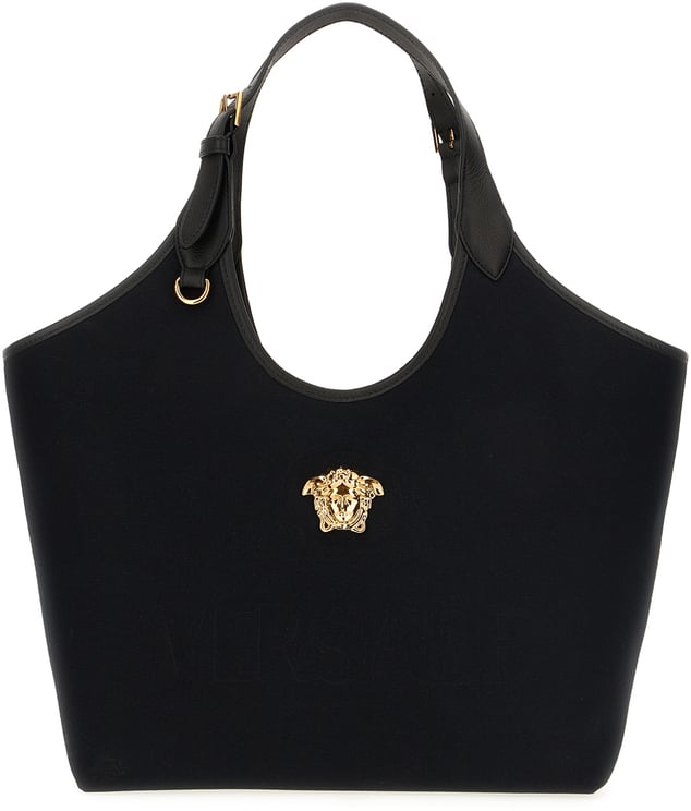 Versace Versace Black canvas La Medusa shopping bag