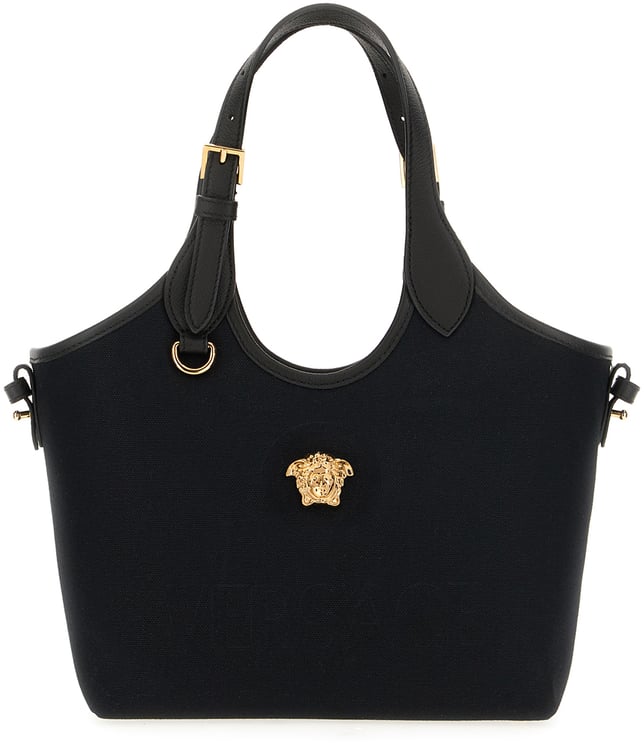 Versace Versace Black canvas mini La Medusa handbag
