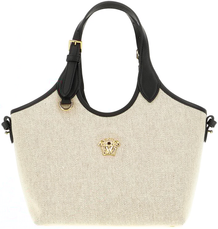 Versace Versace Sand canvas mini La Medusa handbag