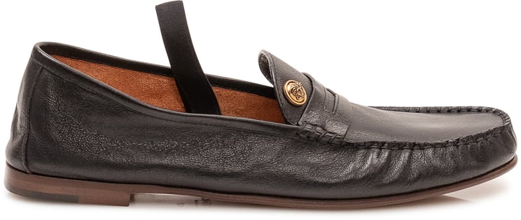 Versace Mocassino con Cinturino e Dettaglio Bottone