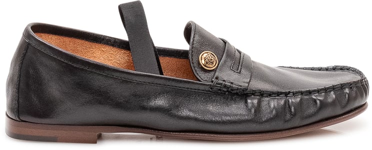 Versace Mocassini con Cuciture a Vista e Dettaglio