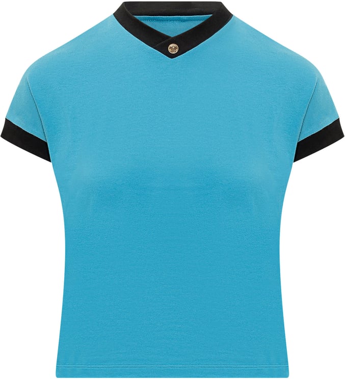 Versace T-shirt Vintage con Profili a Contrasto