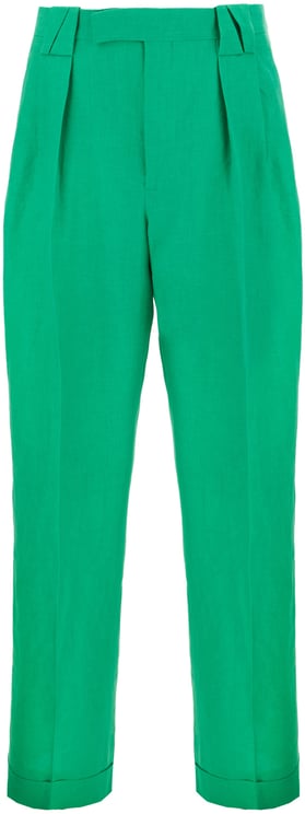Versace Versace Grass green hemp pants