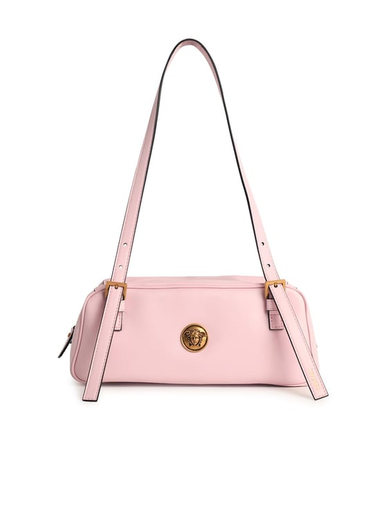 Versace 'Emblème' Pink Nappa Leather Bowling Bag