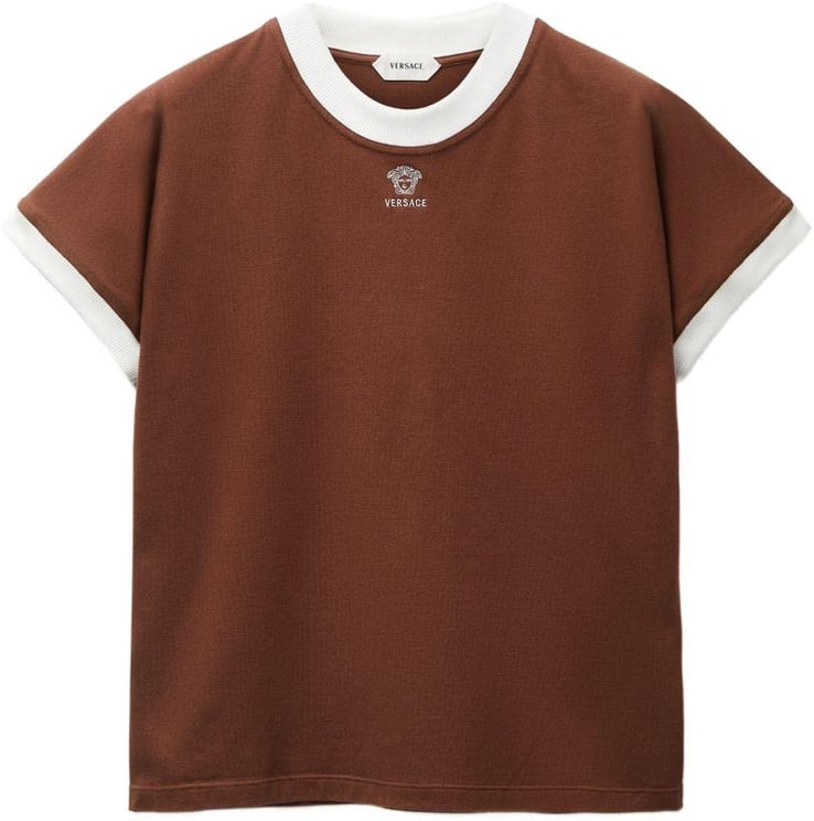 Versace T-Shirts And Polos Moka/White