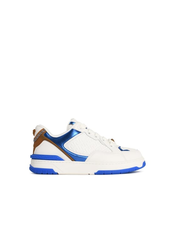 Versace 'Biggie' White Leather Sneakers