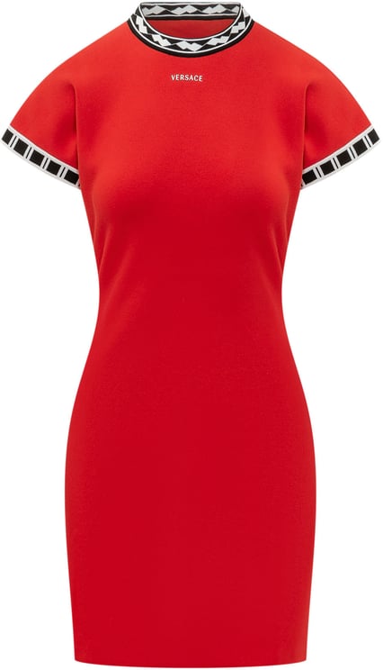 Versace Mini Abito con Profili Geometrici