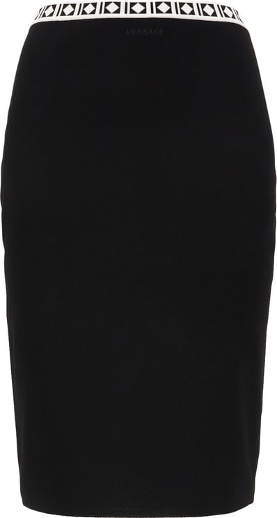 Versace Versace Black viscose blend skirt