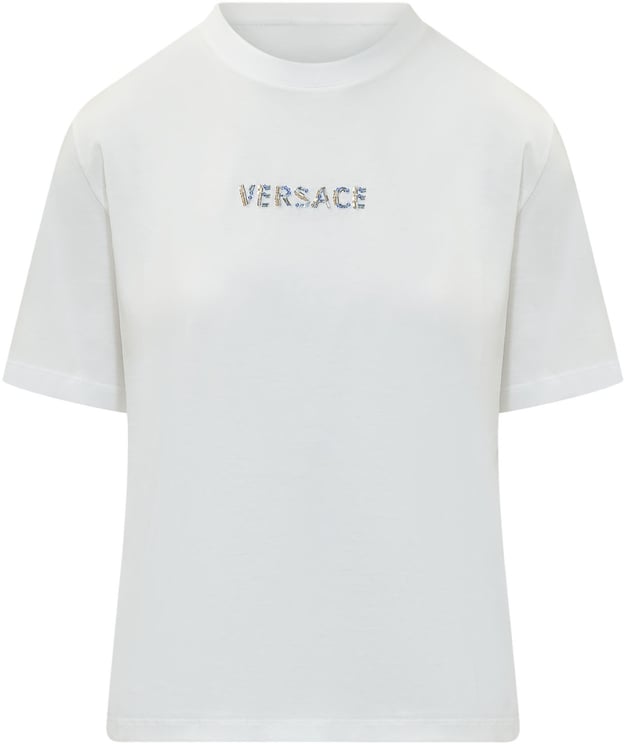 Versace T-shirt con Logo Decorativo