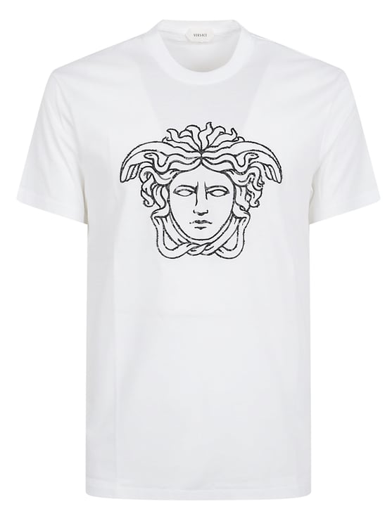 Versace Iconic Medusa Head Graphic White T-Shirt