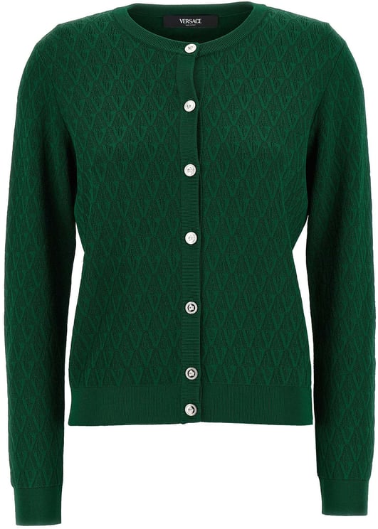 Versace Versace Bicolor Viscose Cardigan