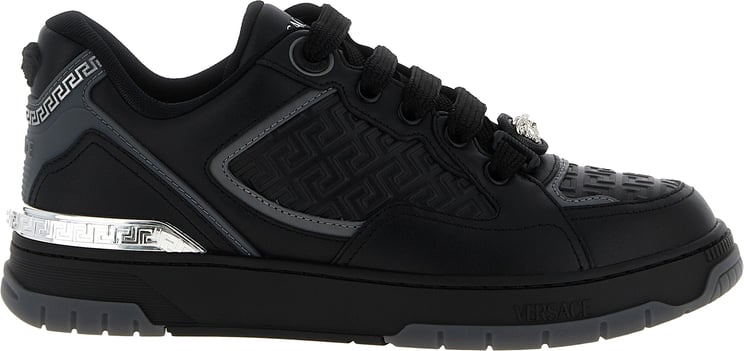Versace Versace Black Calfskin Athletic Sneakers