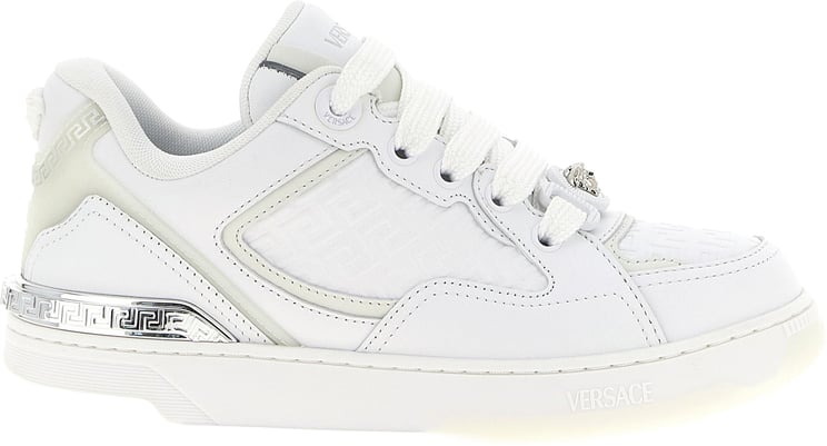 Versace Versace White Calfskin Low Top Sneakers