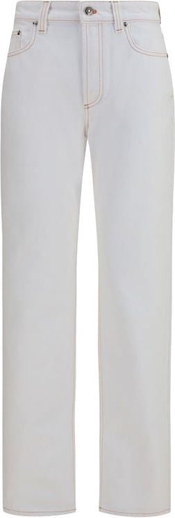 Versace Versace White Cotton High-Waisted Jean