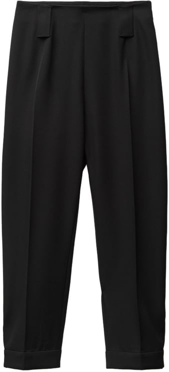 Versace Cropped Trousers With High Waist And Cuffed Hem