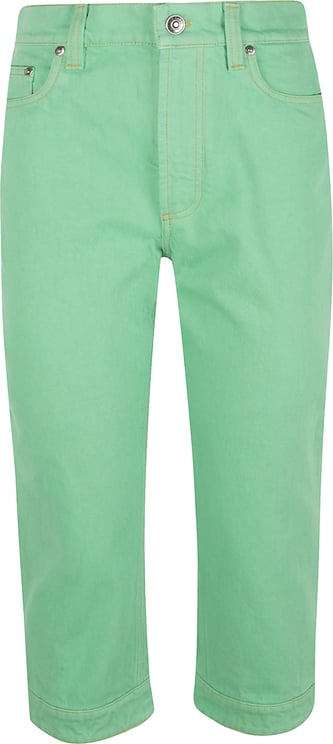 Versace Capri-length Denim Pants with Adjustable Hems and Medusa Emblem