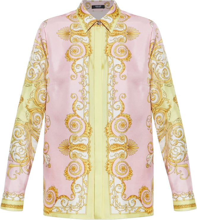 Versace Baroque-Inspired Silk And Nylon Long-Sleeved Top