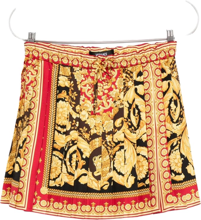 Versace High-Waisted A-Line Skirt with Baroque Print