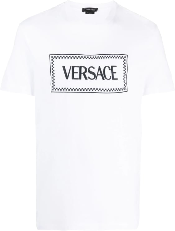 Versace White 90s Vintage Logo Cotton T-shirt