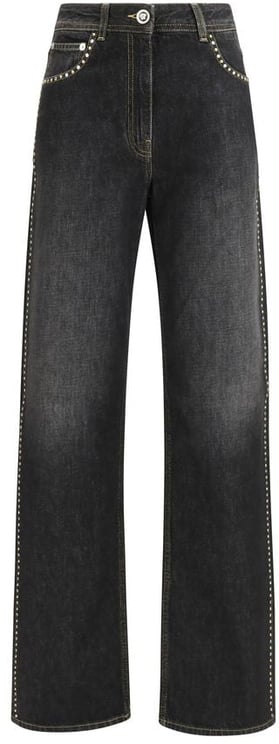 Versace Versace Black Cotton Straight-Leg Jeans