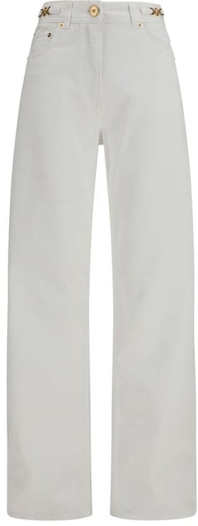 Versace Versace White Cotton Straight-Leg Jeans