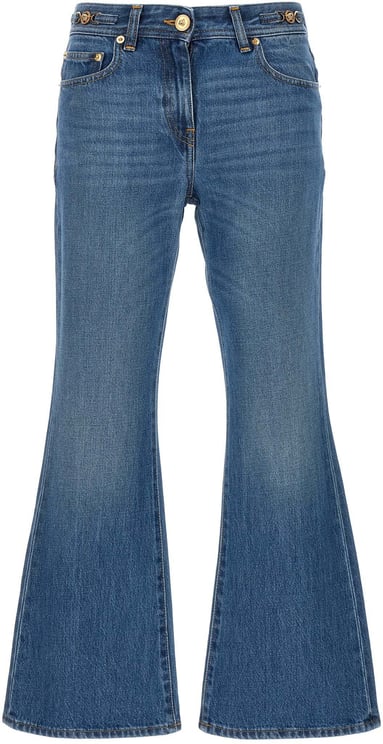 Versace Versace Blue Cotton Flared Jeans