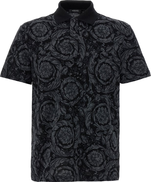 Versace Versace Gray Cotton Polo Shirt
