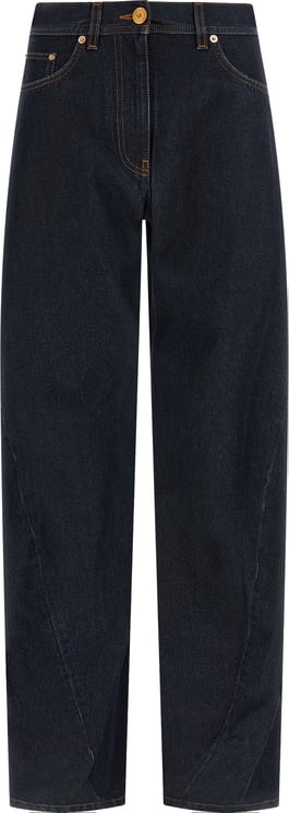 Versace Versace Blue Cotton High-Waisted Jean