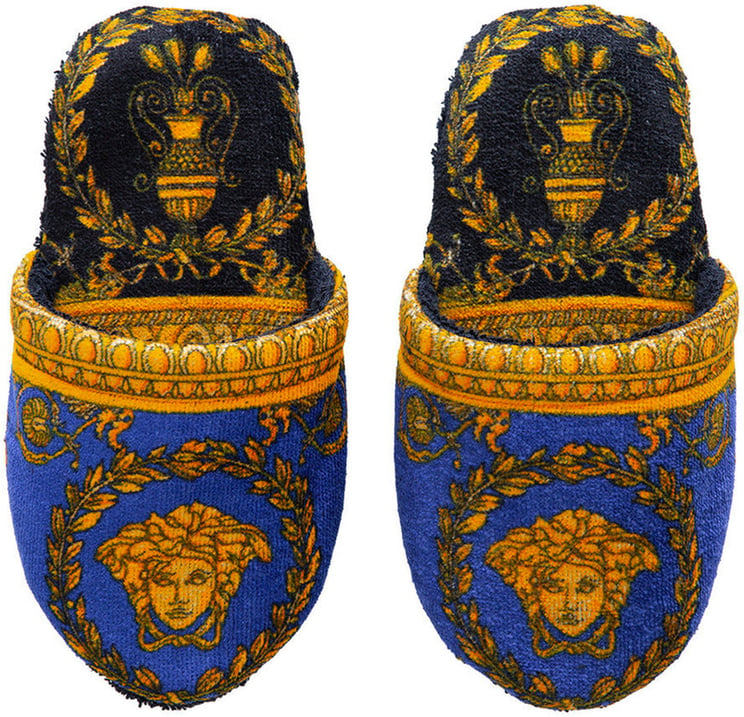 Versace Versace Home Cotton Slippers Blue