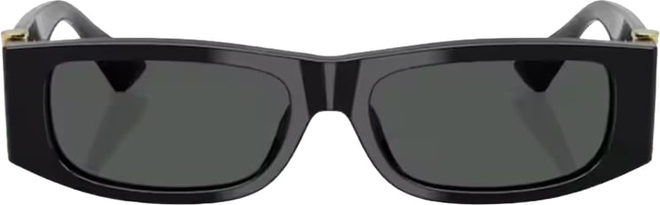 Versace 0Ve4476U Medusa Glam Medusa Glam Rectangular Black Acetate Sunglasses