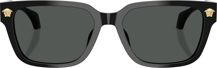 Versace 0ve4513d Bold Black Rectangular Acetate Sunglasses