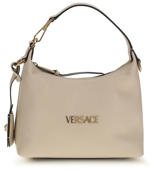 Versace Versace Beige Calf Leather Bos Taurus Handbag