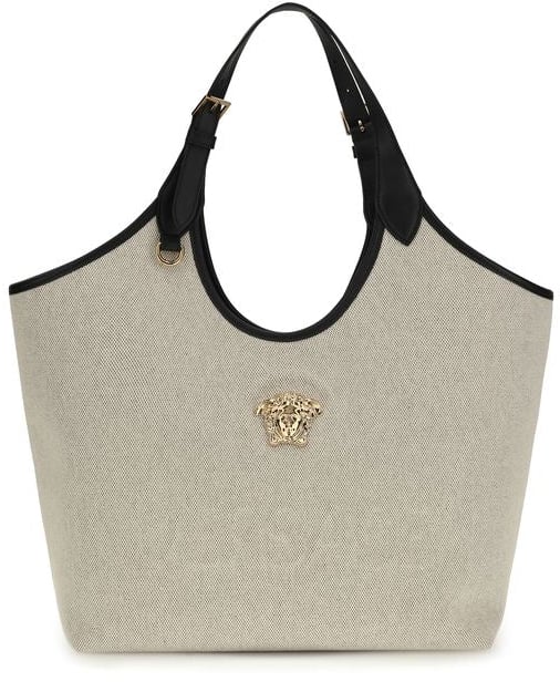 Versace Versace Beige Cotton Shoulder Bag