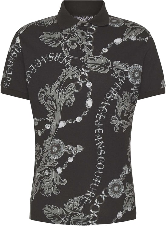 Versace Jeans Couture Versace Jeans Chain Polos Zwart 75gag6s0 Js237 899
