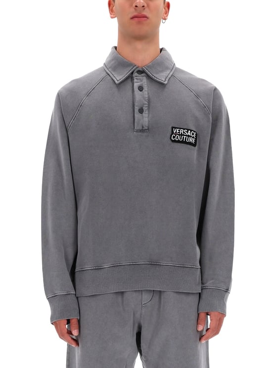 Versace Jeans Couture Grey Relaxed Logo Sweatshirt