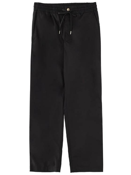 Versace Jeans Couture Black Cotton Elastic Waistband Sweatpants