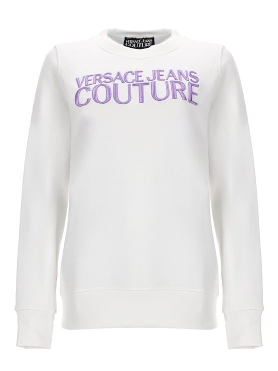 Versace Jeans Couture Lavender Lettering Cotton Sweatshirt