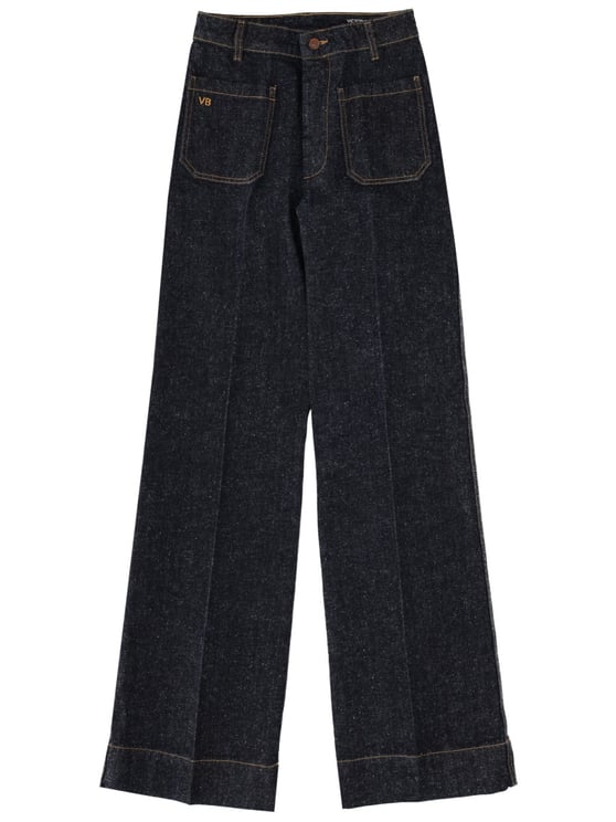 Victoria Beckham Alina Cotton Wide-Leg Jeans