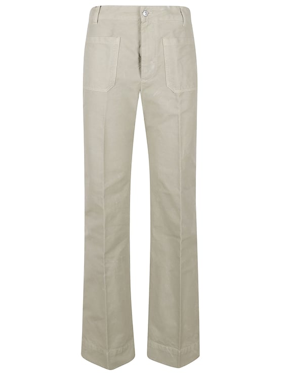 Victoria Beckham Straight-Leg Denim Jeans with Flared Hem