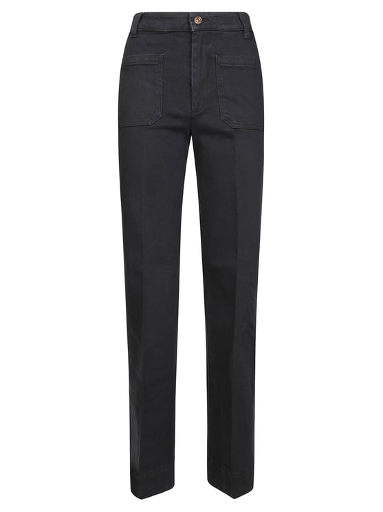 Victoria Beckham Dark Alina Stretch Straight-Leg Jeans