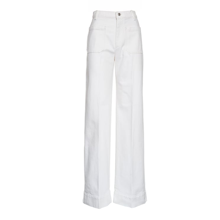 Victoria Beckham Alina High Waisted Stretch Denim Jeans