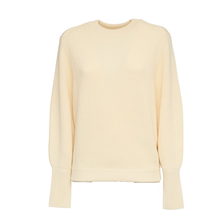 Victoria Beckham Crewneck Ribbed Knit Regular Sweater