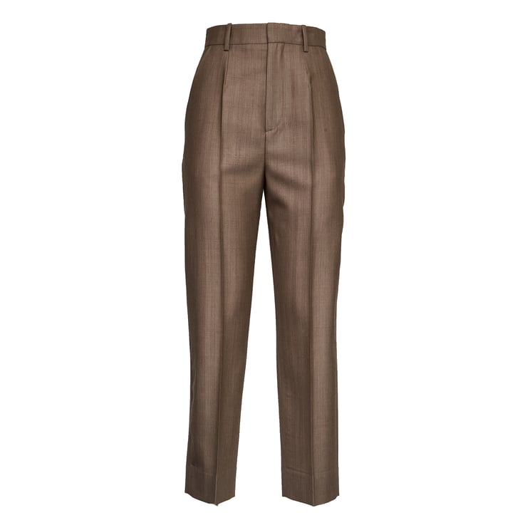 Victoria Beckham Mid Rise Relaxed 3/4 Cropped Pants