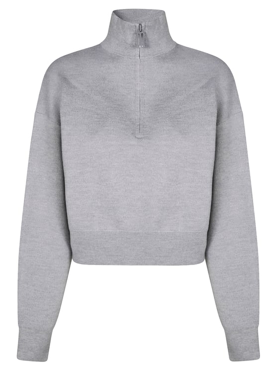 Victoria Beckham Fitted Zip-Up Top with High Collar