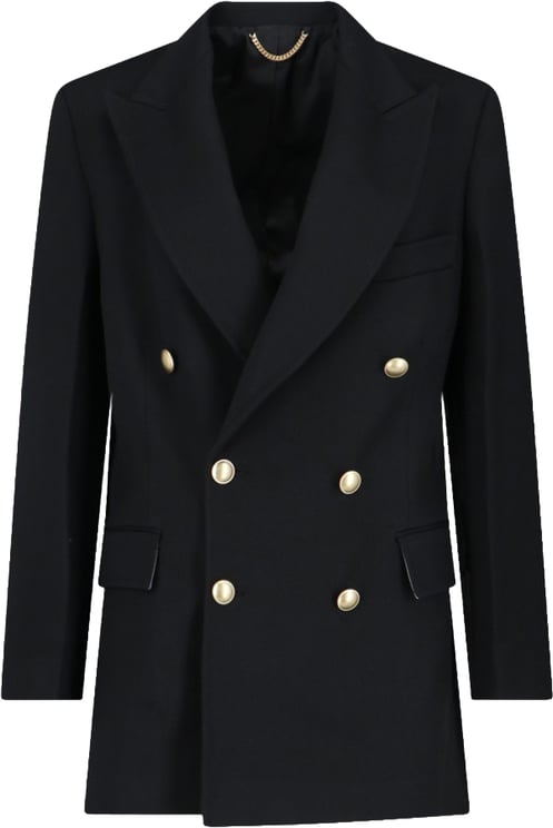 Victoria Beckham Double-Breasted Blazer – Black