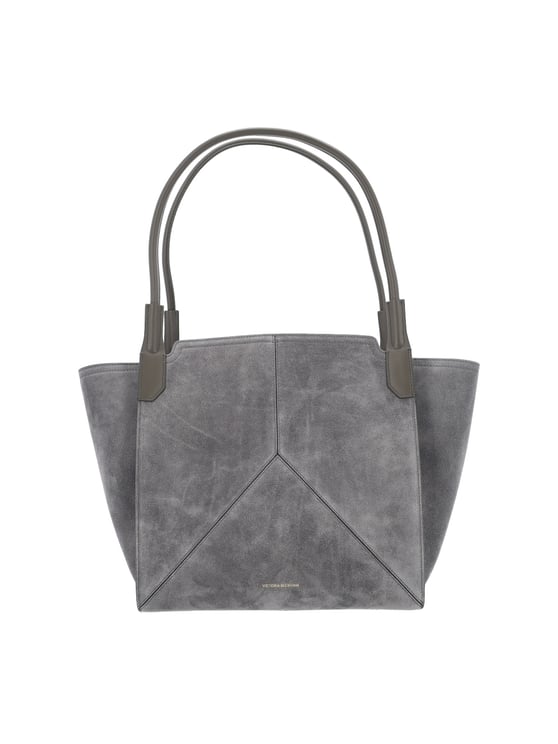 Victoria Beckham Structured Grey Bag with Minimalist Design