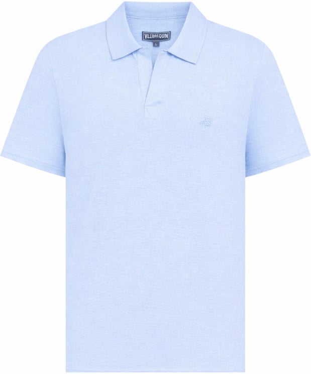 Vilebrequin Vilebrequin Linen Polo Shirt Sky Blue